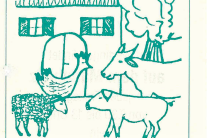 verschiedene, gezeichnete landw. Tiere